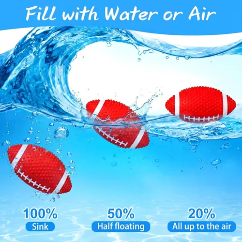 Miniatura 3 de Hiboom Fútbol de piscina para piscina, fútbol acuático impermeable para pasar bajo el agua, regate, juguetes de piscina con relleno de agua