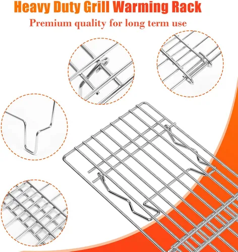 Miniatura 5 de Hisencn Rejilla Universal para Parrilla de Gas/Pellets de Madera/Plancha/Parrilla Ahumadora, Rejilla de Calentamiento Ajustable, Rejilla Superior