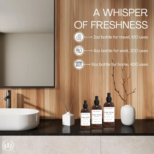 Miniatura 4 de Muse Apothecary Flush Ritual - Aerosol para inodoro aromático y refrescante, usar antes de ir, 2 onzas, infundido con aceites esenciales naturales