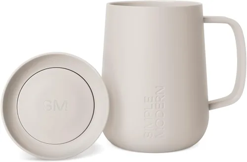 Simple Modern - Taza Voyager Signature | Vaso de viaje para café con tapa de 360° y asa | Vaso de café helado y té de infusión fría con Abedul de