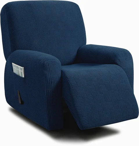 Miniatura 25 de ULTICOR - Juego de 8 fundas para sofá reclinable de jacquard, fundas para sofá reclinable elásticas para 3 cojines, gruesas, suaves, lavables Gris