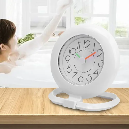 Miniatura 8 de Reloj de ducha digital de baño, temporizador impermeable para baño, temporizador colgante para cocina, hogar, pared y decoración de mesa (blanco)