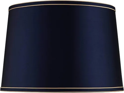Miniatura 10 de Sydnee - Pantalla de lámpara de tambor grande de satén azul verdoso de 14" superior x 16" inferior x 11" de alto (Spider) de repuesto con arpa