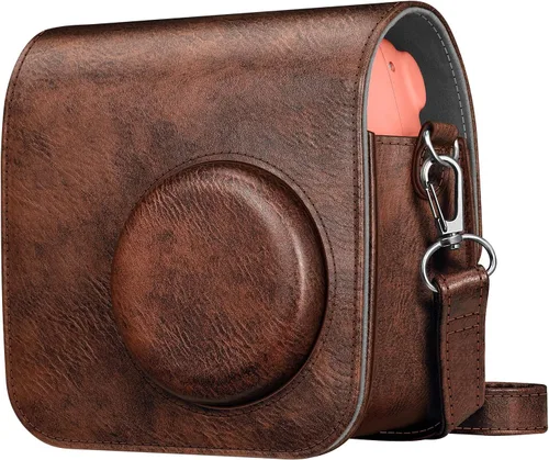Fintie Funda protectora para cámara instantánea Fujifilm Instax Mini 7+ - Bolsa Funda de piel vegana premium con correa ajustable extraíble, color