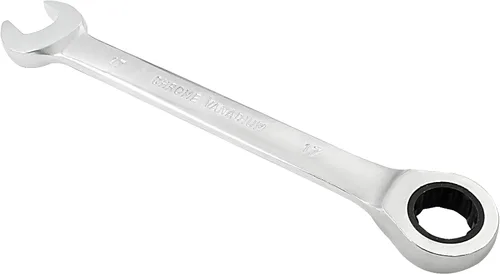 Miniatura 9 de Jiozermi Llave combinada de trinquete de 0.354 in, llave de trinquete métrica de 72 dientes SAE 12 puntos de trinquete de caja terminada herramientas