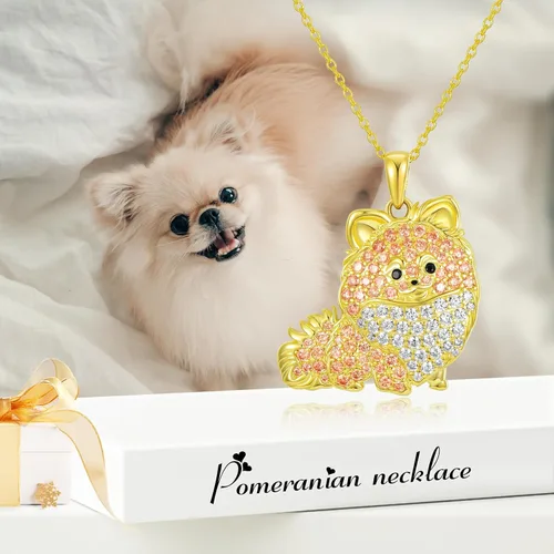 Miniatura 91 de Collares con colgante de perro de plata de ley S925 – 24 razas corgi/husky/labrador/pastor para mujer