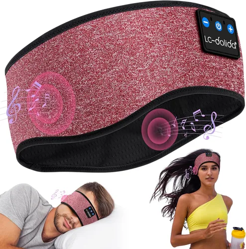Miniatura 11 de LC-dolida Auriculares para Dormir Bluetooth Diadema Musical Diadema Banda Inalámbrica Diadema Auriculares con Altavoces Estéreo HD Delgados