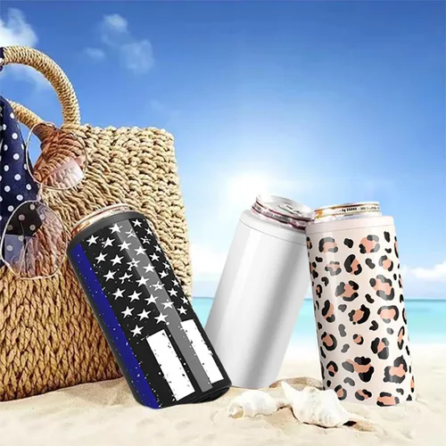 Miniatura 5 de TILUCK Skinny - Enfriador de latas para cerveza delgada y seltzer duro, acero inoxidable, doble pared aislada de acero inoxidable, estándar de 12