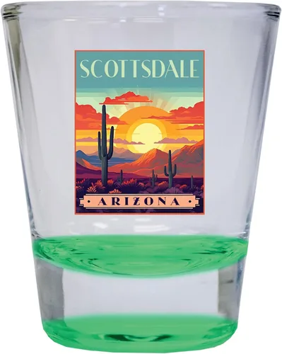Miniatura 5 de Scottsdale Arizona Design C Souvenir - Vaso de chupito redondo de 1.5 onzas, color azul, paquete de 2