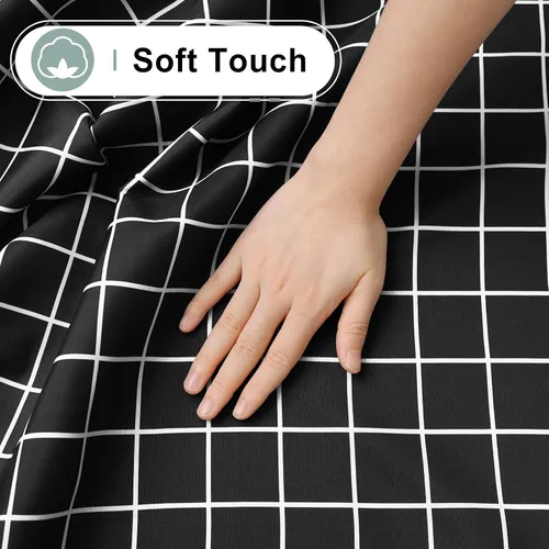 Miniatura 2 de misaya 6 Pack Rectangle Waterproof Fabric Table Cloth, Plaid Stain Resistant Polyester Tablecloth, Washable Cloth Table Cover for Dining Room