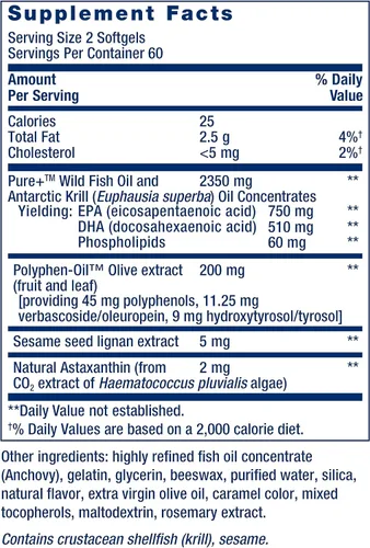 Miniatura 3 de Life Extension Aceite de pescado Super Omega-3 Plus EPA/DHA, lignanos de sésamo, extracto de oliva y multivitamínico de uno por día, repleto de más