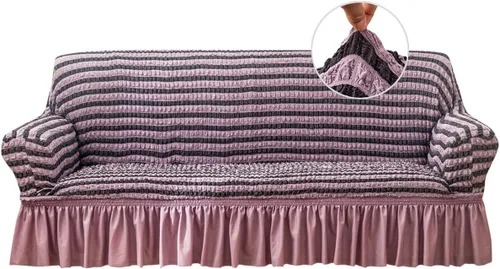 Miniatura 27 de Qubjus Funda Elástica para Sofá Fundas para Sofá Lavables Funda para Sofá Sillón Cama Protector de Muebles de Fácil Ajuste con Parte Inferior Beige