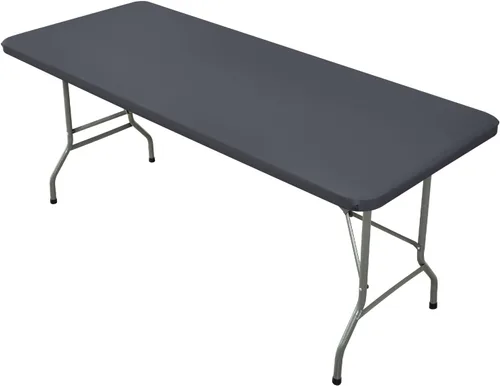 Miniatura 30 de Mantel Cuadrado Elástico Ajustable, Cubierta de Mesa de Poliéster Resistente al Viento, Mantel Resistente a Rayones y Lavable para Mesas Plegables