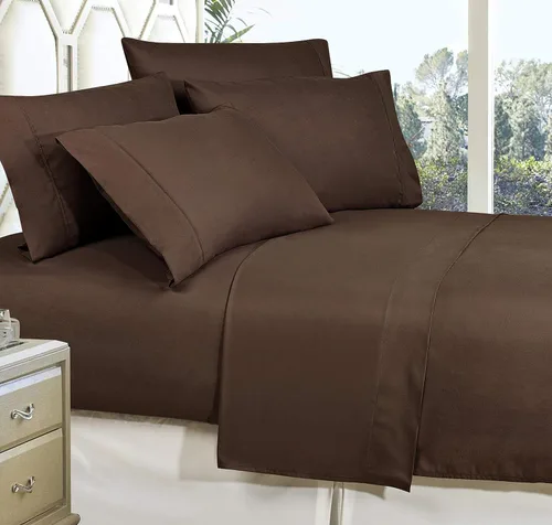 Miniatura 13 de Elegant Comfort Juego de sábanas de lujo de 6 piezas de calidad egipcia de 1500 hilos, resistente a las arrugas y a la decoloración, tamaño Blanco