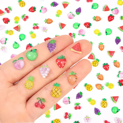 Miniatura 10 de 200 piezas de mini mariquita de resina decorativa, mini mariquita para manualidades, miniaturas de casa de muñecas, mini cosas de resina, animales
