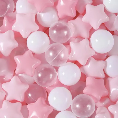 Miniatura 23 de Pelotas de Corral de Bolas Realhaha 50 100 200 500, Formas de Estrella para Bebés Niños Parque Infantil Bolas de Plástico para Bebés Piscina
