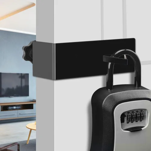 Miniatura 7 de TUPSKY Soporte de montaje de puerta para caja de seguridad, ganchos de puerta ajustables para cerradura de seguridad, llaves de caja de acceso