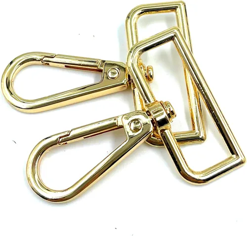 Miniatura 8 de 10 piezas de 1.5" (38 mm) de diámetro interior anillo D hebilla equipaje hebilla langosta garra giratoria plateado