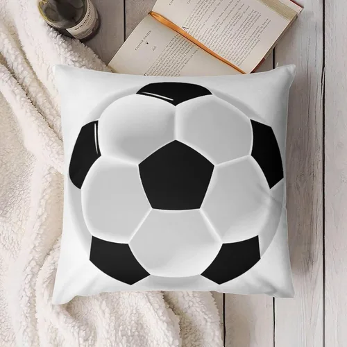 Miniatura 4 de Soccer Football Futbol Ball Super Soft Plush Pillowcase, Suitable for Bedrooms, Sofas, and Living Rooms 20 "x20