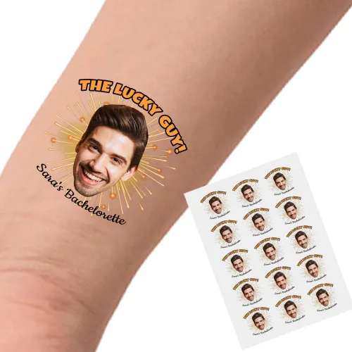 Miniatura 26 de YESCUSTOM Tatuajes temporales personalizados con foto, tatuaje facial personalizado con logotipo para adultos, parejas, mujeres, hombres, tatuajes