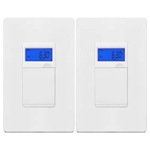 Miniatura 9 de ENERLITES Interruptor temporizador digital programable para luces, ventiladores, motores, 7 días 18 ajustes de temporizador de encendido/apagado, un