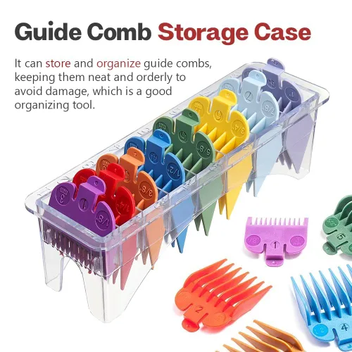 Miniatura 4 de Soporte para cortapelos con base de 8 rejillas, protectores de peluquería profesionales para cortapelos universales (8 rejillas)
