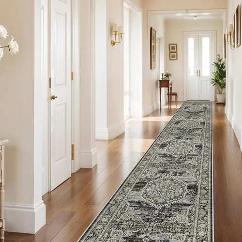 Miniatura 17 de HY HAO YUN LAI Alfombras antideslizantes para pasillos, alfombra lavable para pasillo, alfombra larga ultra suave para cocina, alfombras de acento