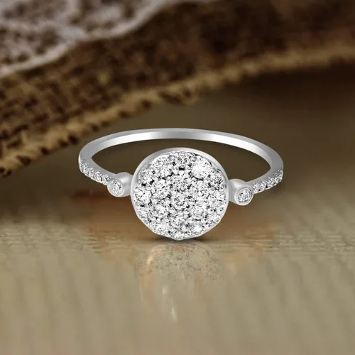 Miniatura 2 de Anillo de compromiso con diamante certificado IGI de oro blanco de 10 quilates de 12 quilates creado en laboratorio, anillo de compromiso GH-SI1