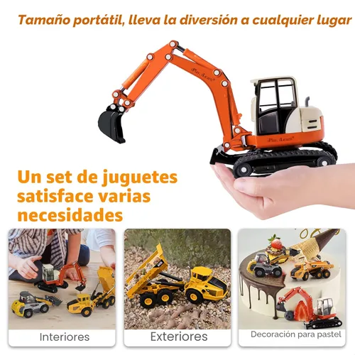 Miniatura 6 de iPlay, iLearn Juego de Sitio de Construcción de Servicio Pesado, Camión Volquete de Metal, Excavadora Retroexcavadora, Tractor Bulldozer Vehículo