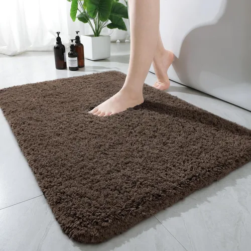 Miniatura 52 de AROGAN Tapete Largo de Baño de Lujo, 24 x 17 Pulgadas, Grueso, Suave y Absorbente, Antideslizante, Respaldo de Goma, Alfombras de Secado Rápido