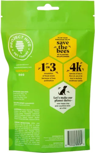 Miniatura 4 de Hive - Palitos masticables – Golosinas dentales para perros – Vegetarianas, hechas con cacahuetes molidos y miel, sin grano ni soja, limpia