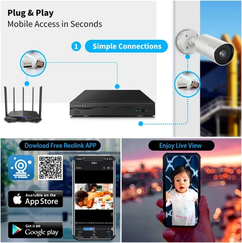 Miniatura 4 de Grabador de seguridad DVR híbrido 5MP 8CH H.265+ de 5MP 8CH, 5 en 1, compatible con cámara TVI/CVI/AHD/CVBS/IP, compatible con ONVIF