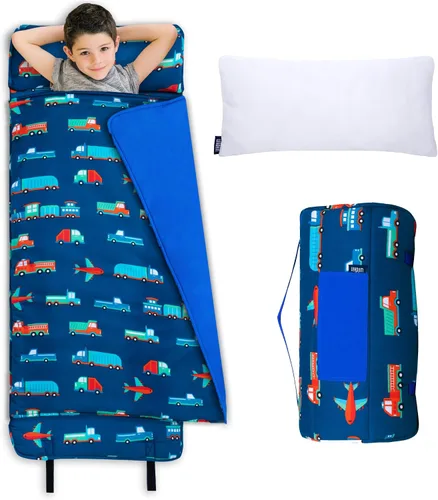Miniatura 10 de Wildkin Kids Nap Mat with Pillow for Boys & Girls – Soft & Cozy Toddler Sleep Mat for Daycare, Preschool, Kindergarten & Travel, Ages 3–7, Machine