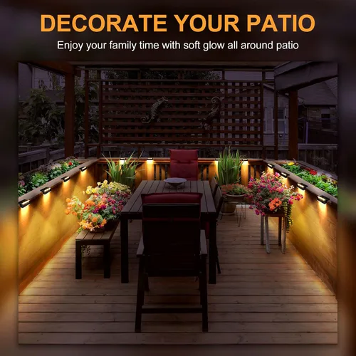 Miniatura 7 de SOLPEX Luces Solares para Cercas, 6 LEDs Luces Solares para Exteriores Impermeables Alimentadas por Energía Solar para Terraza, Escalera, Porche