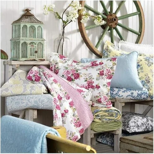 Miniatura 7 de Laura Ashley – Ruffled Garden colcha de algodón, Poliéster, Crema, gemelo