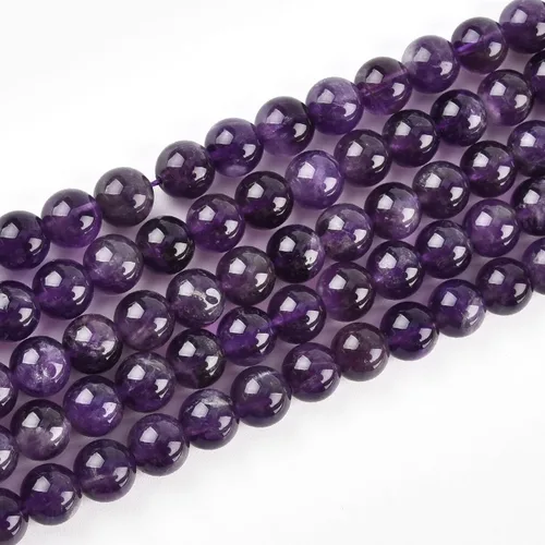 Miniatura 53 de Cuentas redondas naturales semipreciosas de piedra suelta para hacer joyas, brazaletes, collares Cuarzo rosa