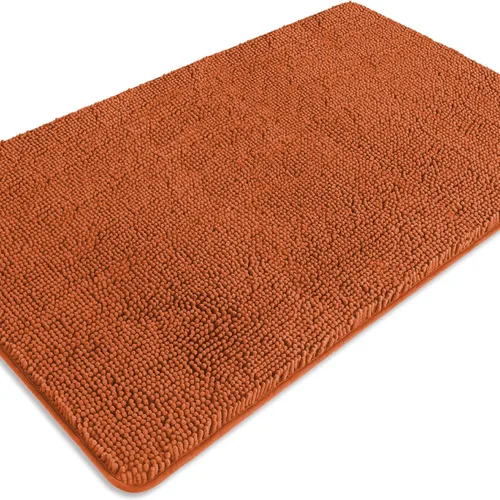 Miniatura 200 de Alfombra de baño pequeña de 12 x 18 pulgadas, lavable y absorbente, antideslizante, alfombra de baño de felpilla gruesa y suave para baño, ducha