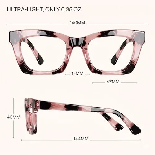 Miniatura 6 de CCVOO Anteojos de lectura estilo Oprah para mujeres, elegantes anteojos, lectores de luz azul para mujeres, anteojos de lectura Mezcla A1