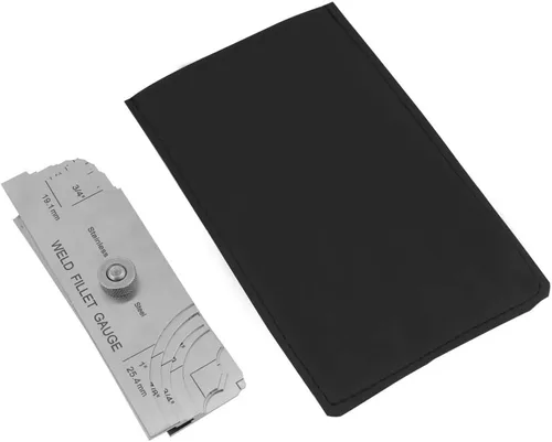 Miniatura 4 de Soldadura de filete, 7 piezas de calibre de inspección de soldadura de filete, acero inoxidable, prueba métrica cubital y pulgadas, para verificar