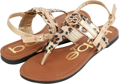Miniatura 4 de bebe Sandalias para niña Sandalias de tanga con correa de leopardo con velcro Lindas sandalias para niñas con correa de talón