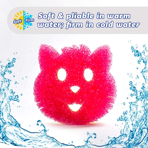 Miniatura 4 de Scrub Daddy Scrub Mommy Special Edition Pets Cat - Esponja multiusos para platos sin arañazos, sin BPA y fabricada con espuma de polímero, esponja