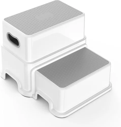 Miniatura 8 de Victostar Taburete para Niños Pequeños, Taburete de 2 Niveles para Niños para Lavabo de Baño, Taburete para Orinal con Superficie Antideslizante