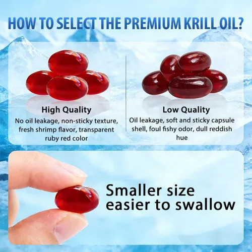 Miniatura 8 de NYO3 Aceite de krill 1000 mg Omega 3 Suplemento, 56% de fosfolípidos para 98% de absorción, aceite de krill antártico Superba Boost Krill, alto EPA
