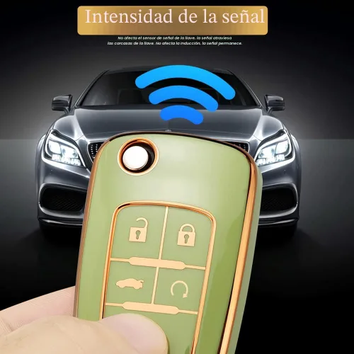 Miniatura 4 de Funda para llavero Chevy con llavero, funda de protección completa de TPU premium para Chevrolet Equinox Camaro Cruze Malibu Sonic Buick Terrain