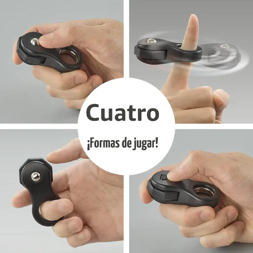 Miniatura 4 de Yolscue Juguete para ansiedad, juguete giratorio para adultos y niños, regalos adecuados para niños con autismo y TDAH, juguete silencioso de Negro