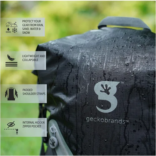 Miniatura 6 de geckobrands Mochila impermeable de 30 litros, Negro Rosa, 30 L, Mochila impermeable 30l
