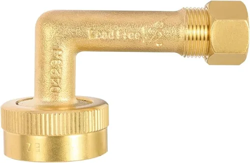 Miniatura 4 de EFIELD Lavavajillas Codo Giratorio Colocación de Latón, 3/8" OD Compresión x 3/4" Hembra FHT Conexiones de manguera (1), (DW018)