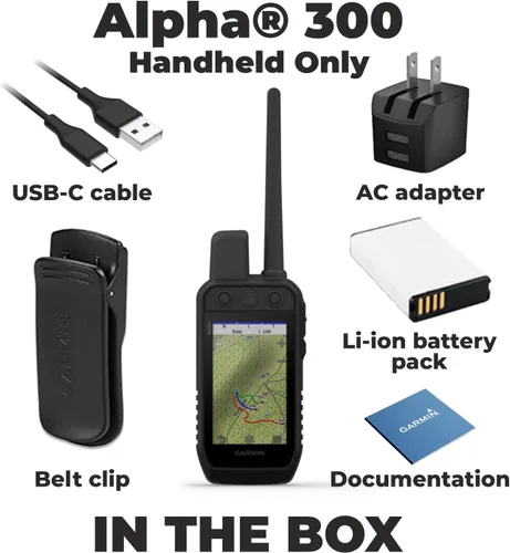 Miniatura 5 de Garmin Alpha 300 de mano, seguimiento avanzado de perros y entrenamiento de mano, pantalla táctil con paquete E-Bank