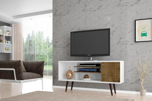Miniatura 2 de Manhattan Comfort Liberty Soporte de TV Moderno de Mediados de Siglo para Televisores de hasta 46 Pulgadas, Centro de Entretenimiento