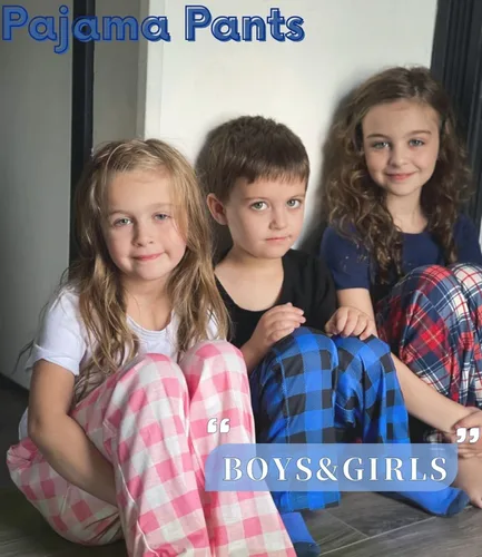 Miniatura 3 de Ekouaer Pantalones de pijama para niños, paquete de 3 pantalones de dormir suaves con cintura elástica para niños, pantalones de pijama a cuadros